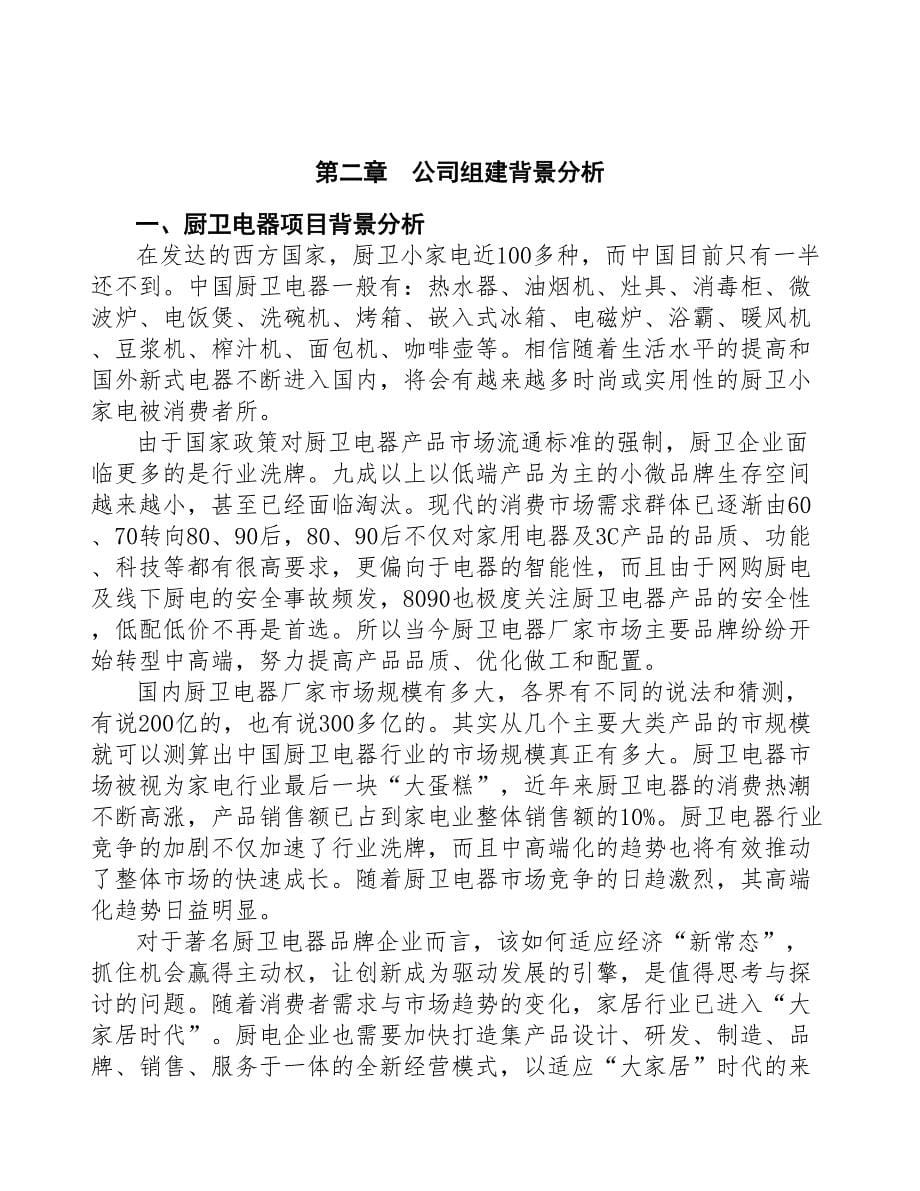 山西成立厨卫电器生产制造公司可行性报告(DOC 43页)_第5页