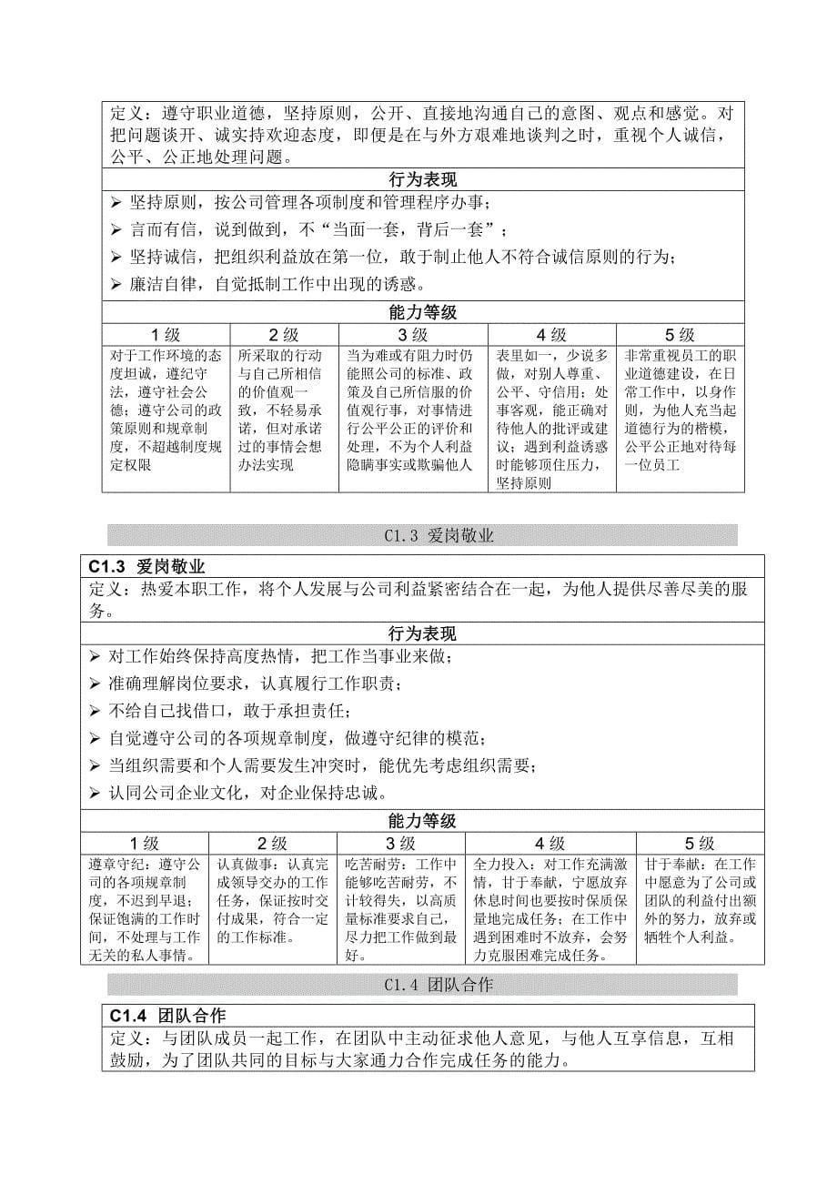 岗位胜任素质模型及辞典_第5页