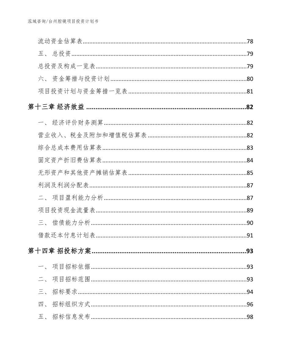 台州腔镜项目投资计划书【模板】_第5页