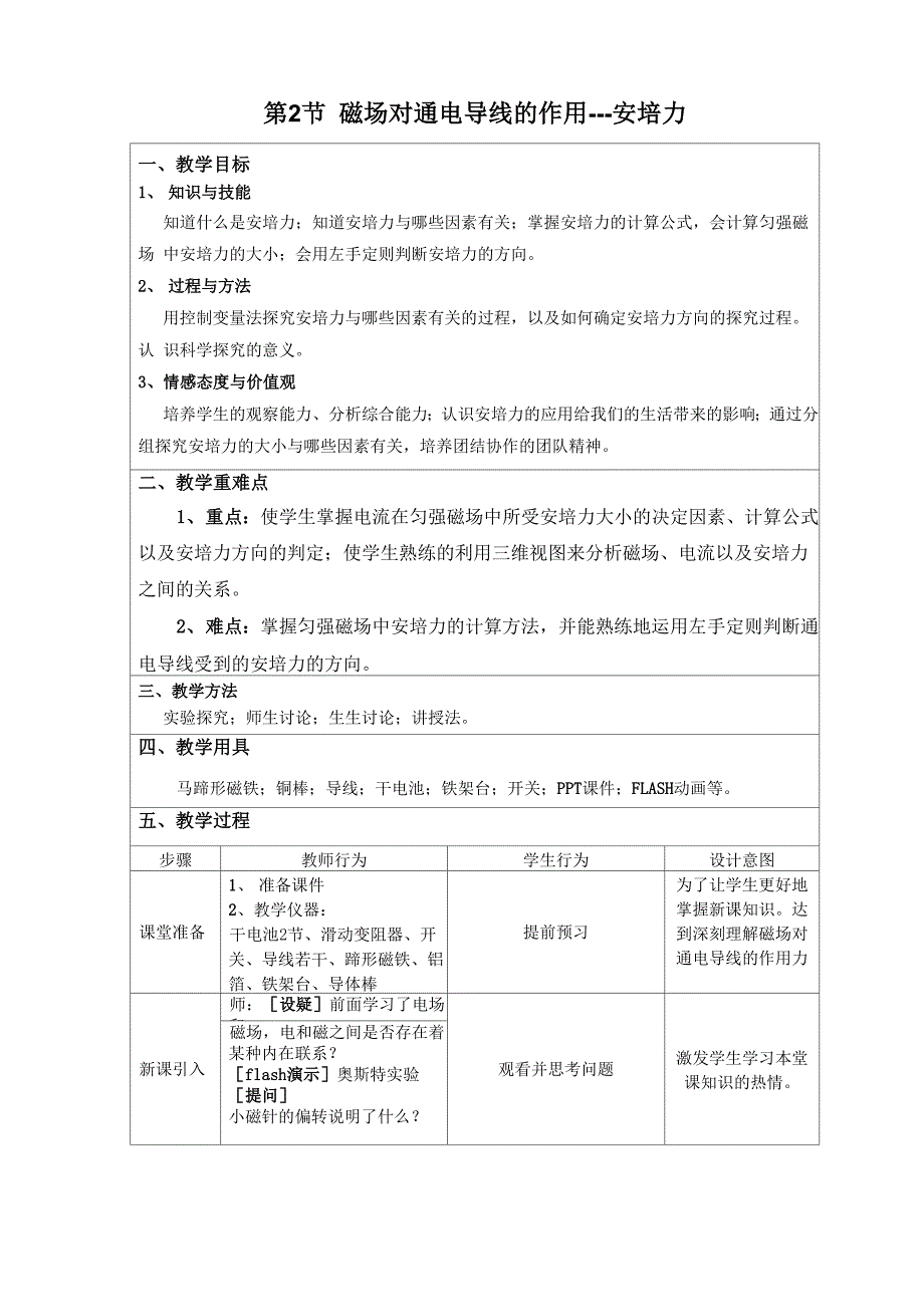 磁场对通电导线的作用---安培力_第1页