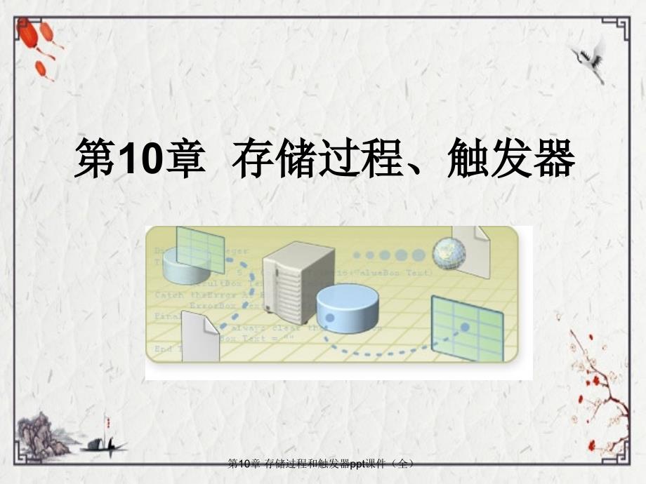 第10章存储过程和触发器ppt课件全_第1页