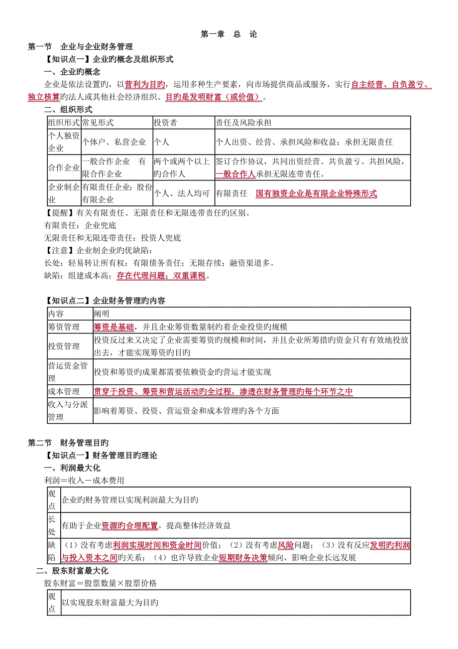 2023年中级会计财务管理知识点_第1页