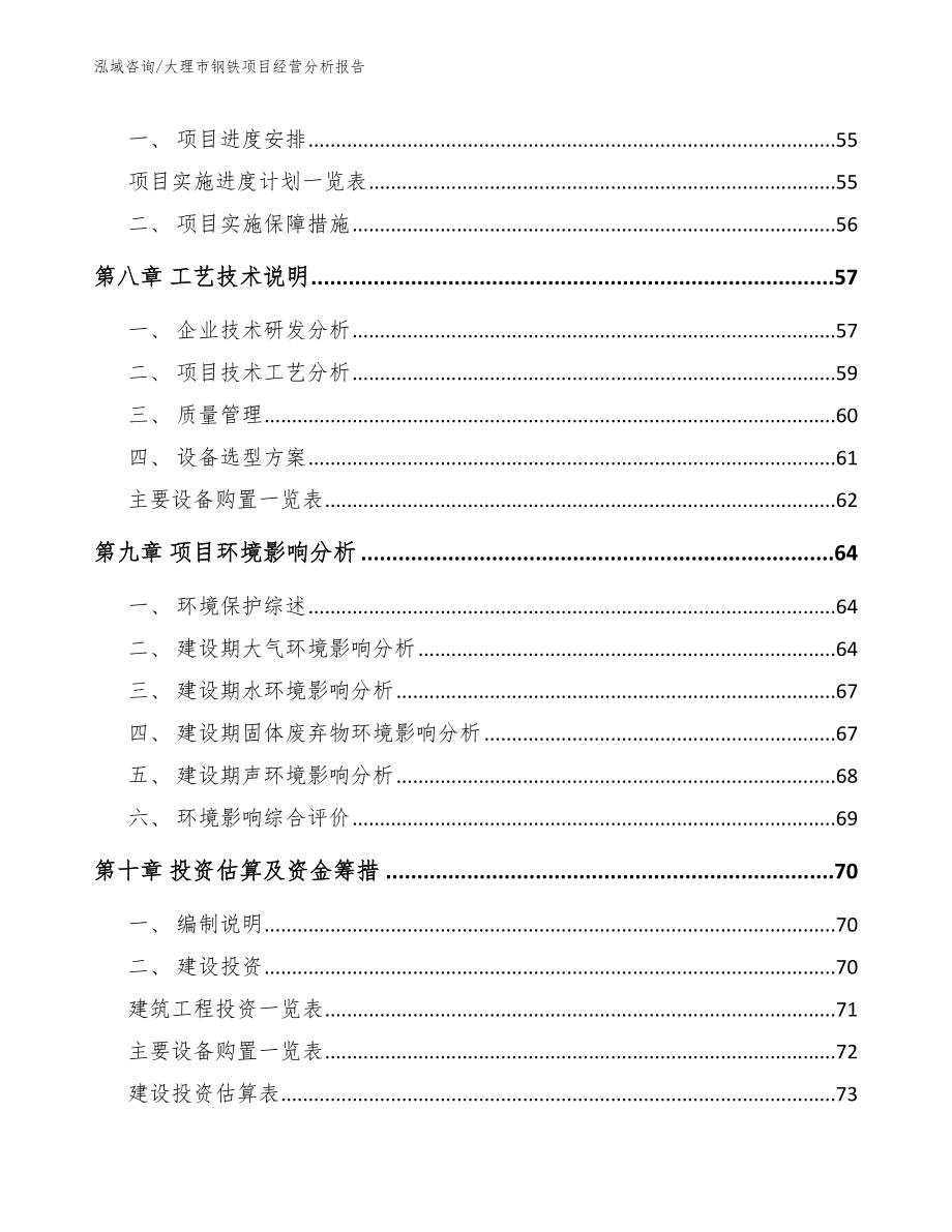 大理市钢铁项目经营分析报告【模板】_第3页
