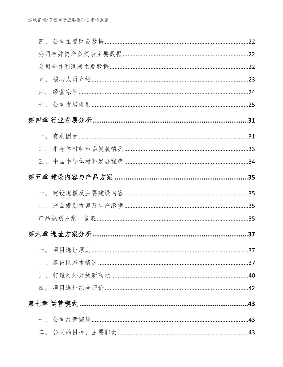 东营电子胶黏剂项目申请报告（范文）_第3页