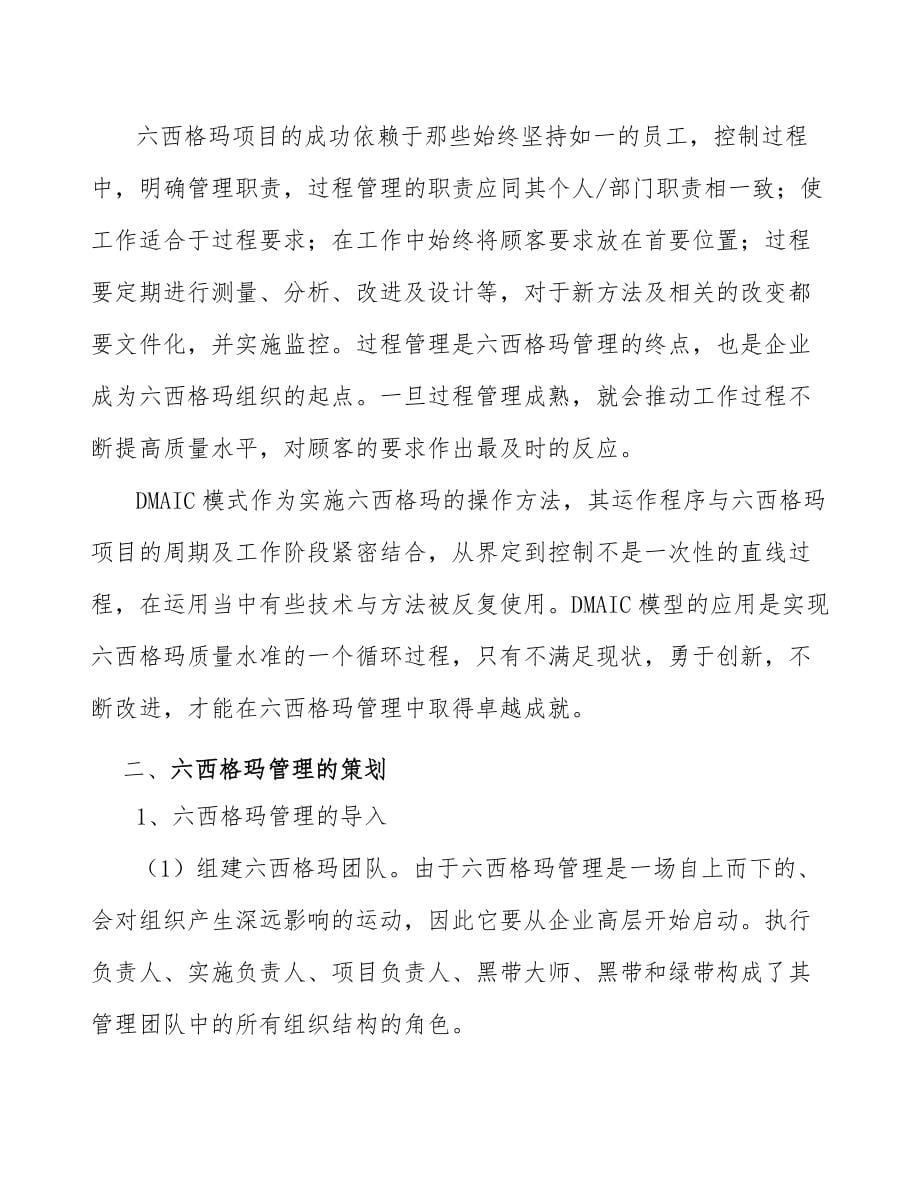 汽车传感器公司六西格玛质量管理方案_参考_第5页