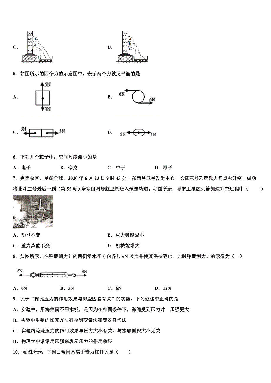 江苏省江阴市澄东片2023年八年级物理第二学期期末经典试题（含解析）.doc_第2页