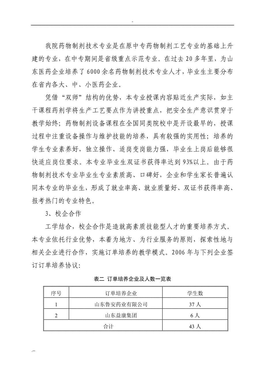 药物制剂技术专业建设规划.doc_第5页