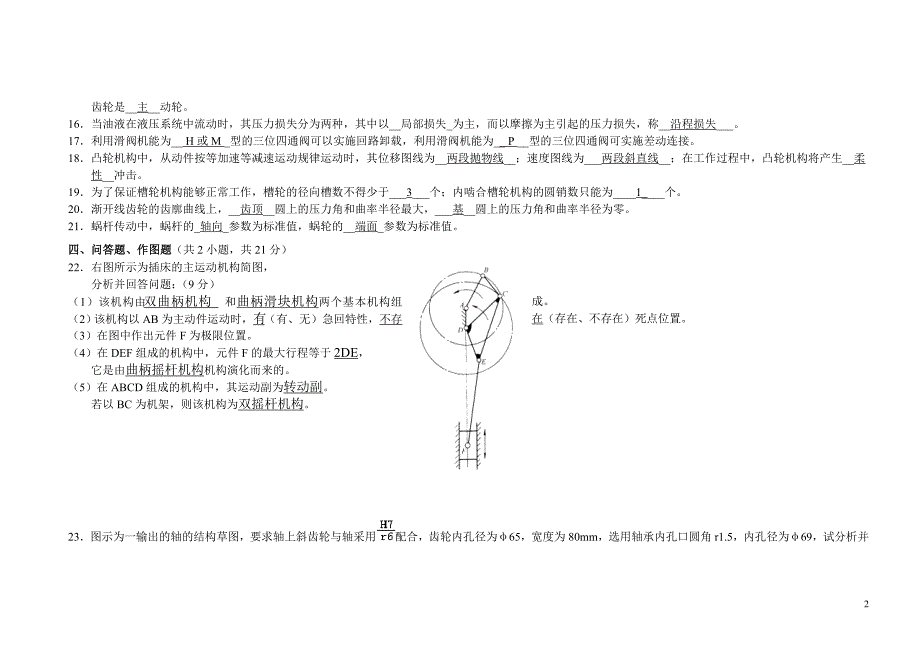 对口高考机械基础模拟试卷_第2页