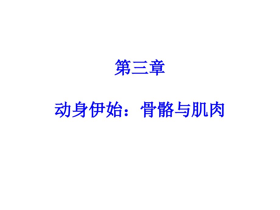 最新：动身伊始骨骼与肌肉ppt课件文档资料_第1页