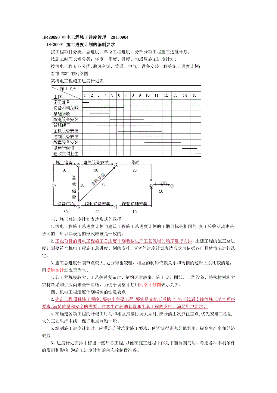 1H420090-机电工程施工进度管理.doc_第1页