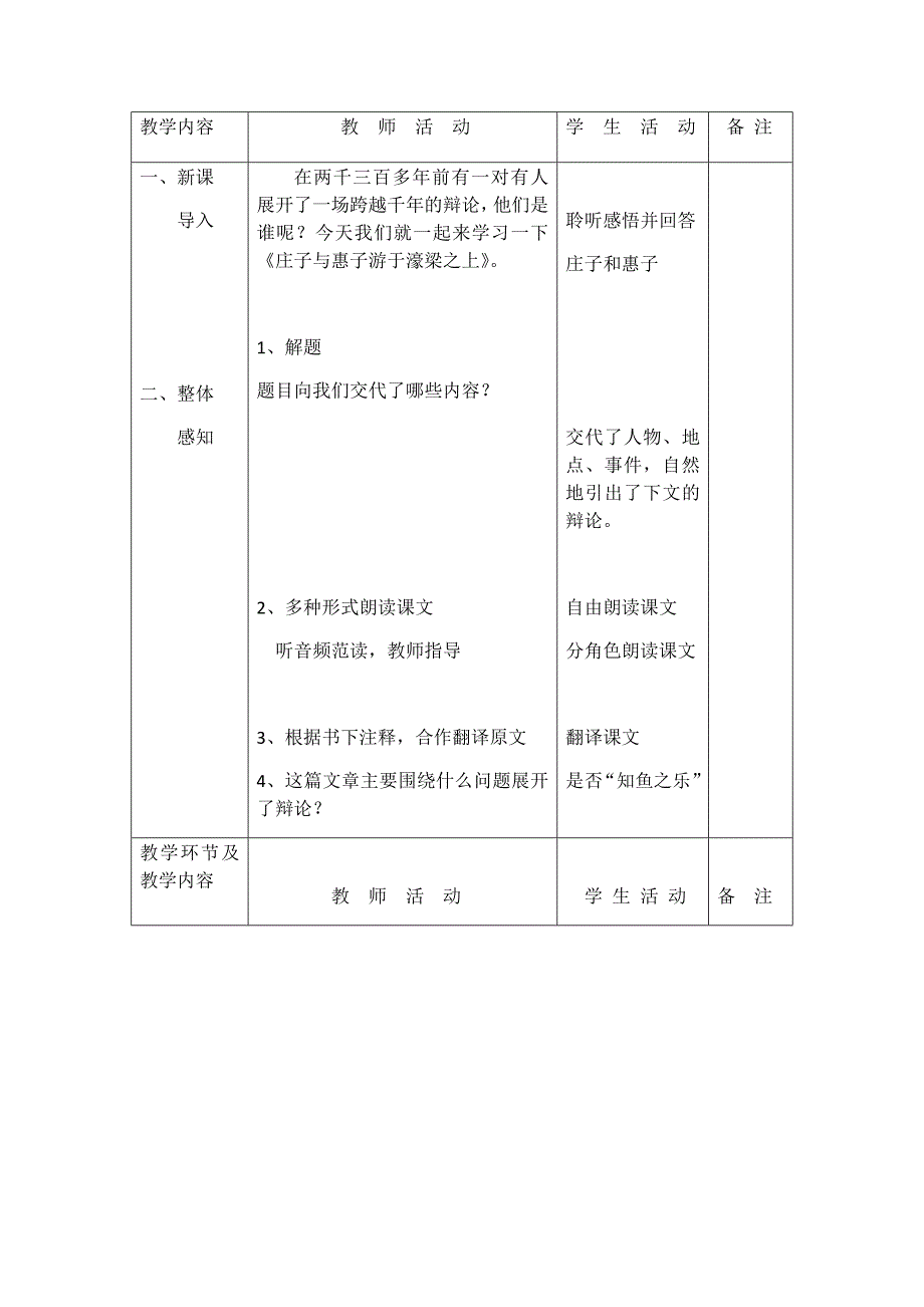 《庄子与惠子游于濠梁之上》教学设计[361].docx_第2页