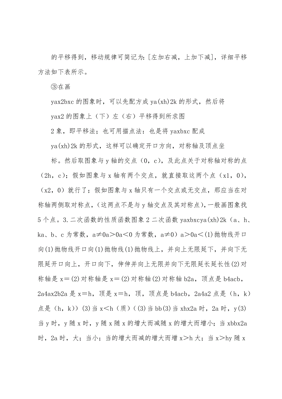 二次函数图象知识点总结.docx_第2页