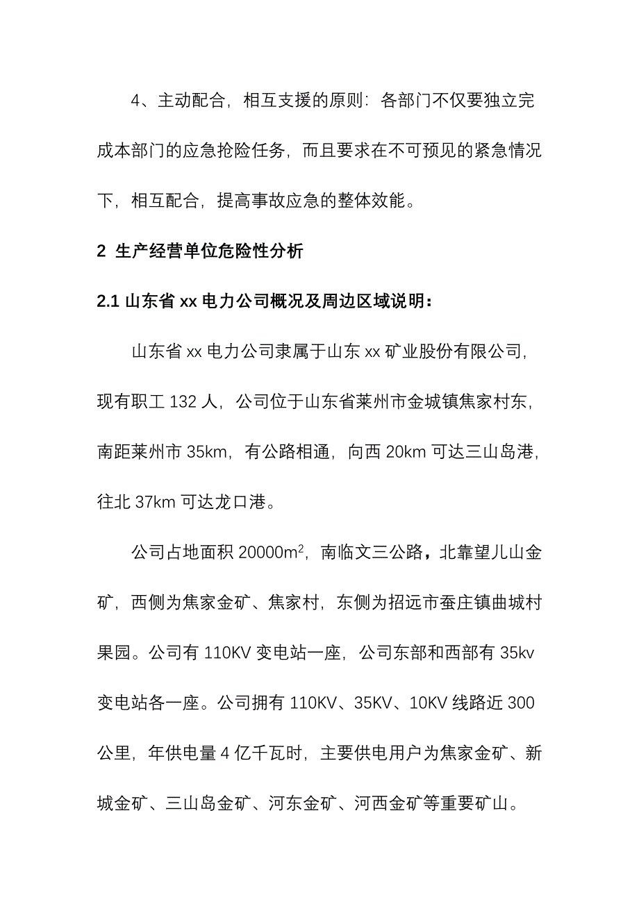 电力公司安全生产事故综合应急救援预案模板_第4页