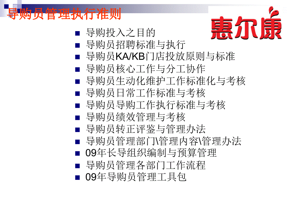 惠尔康导购员管理执行准则_第2页