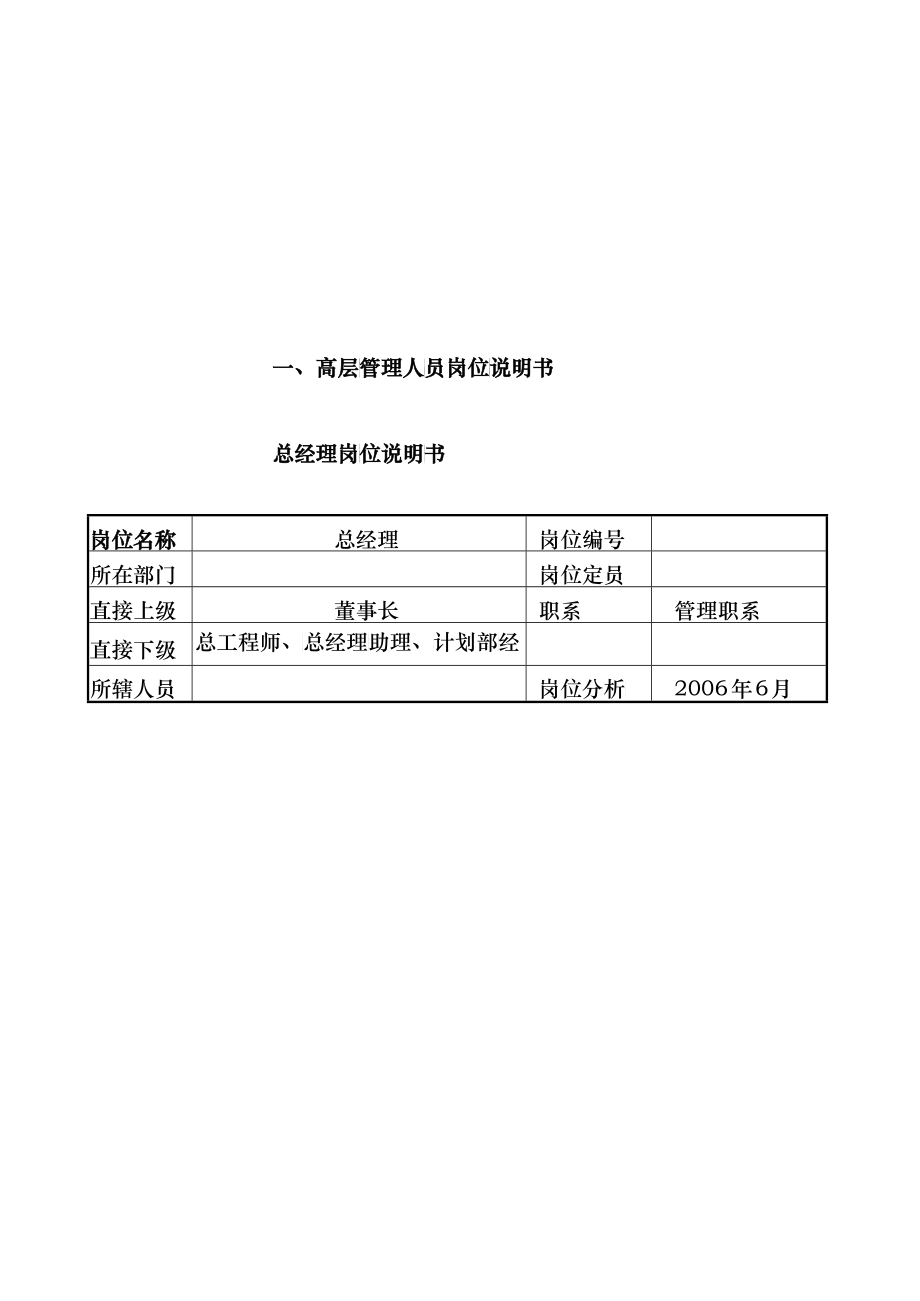 某地产重庆公司管理手册岗位说明_第3页