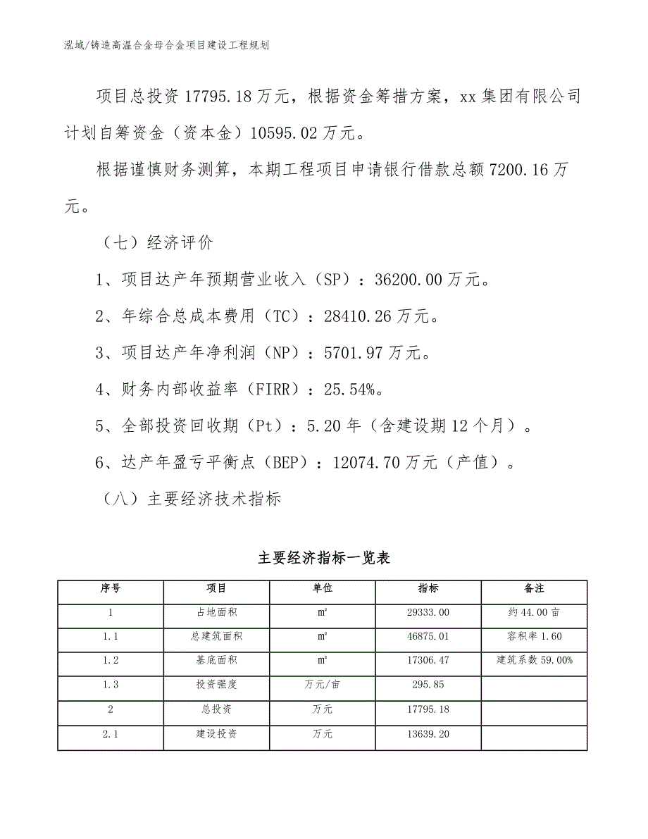 铸造高温合金母合金项目建设工程规划_第3页