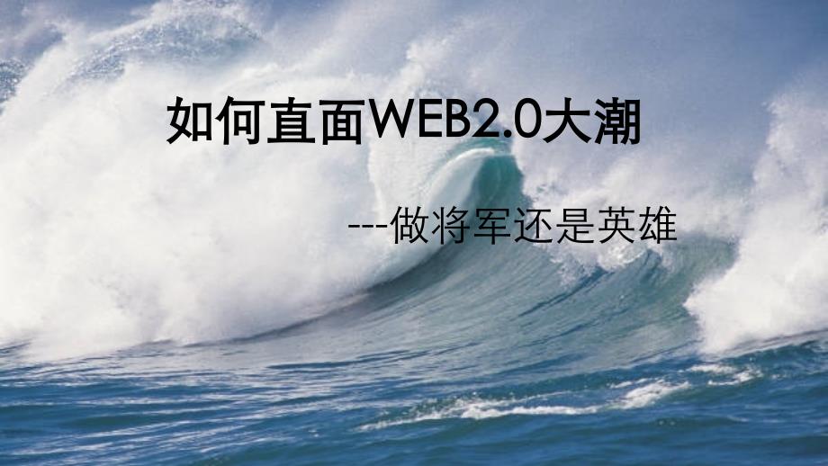 如何直面WEB2.0大潮_第1页