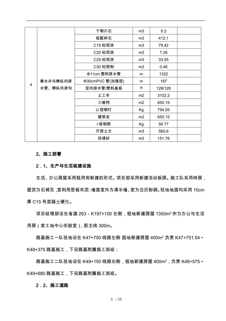 排水工程项目挡土墙与边坡防护项目工程施工组织设计方案_第3页