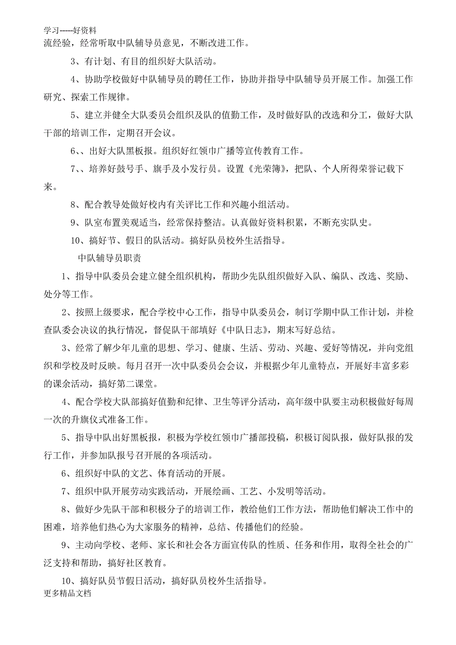 小学少先队组织机构及分工职责汇编_第3页