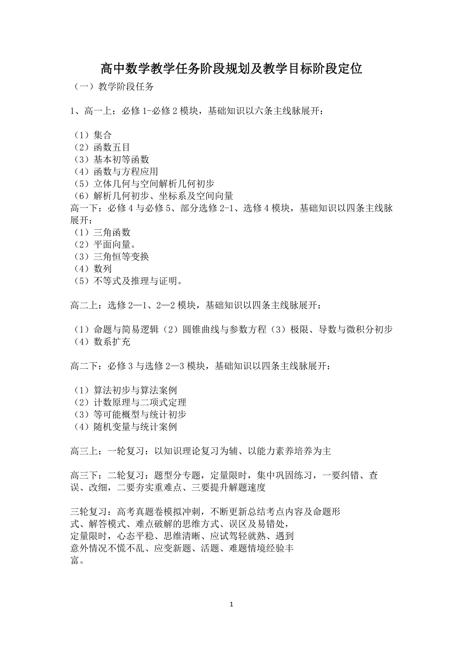 高中数学总教学目标_第1页