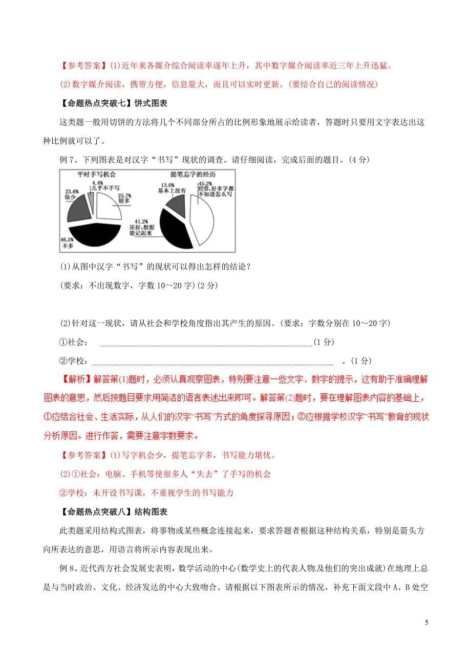 2019年高考语文命题猜想与仿真押题 专题07 图表与文字转换（命题猜想）（含解析）_第5页