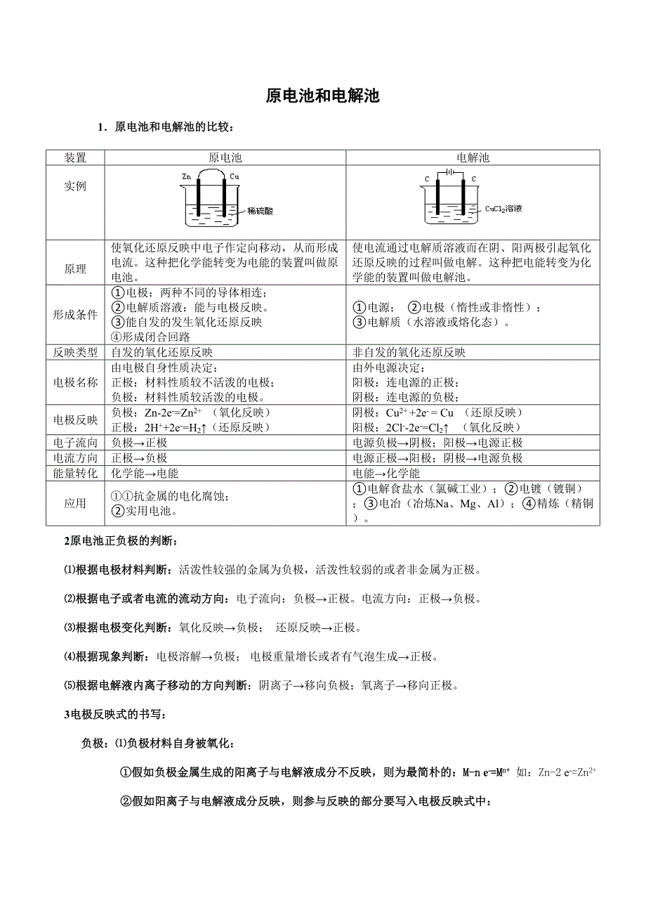 2023年原电池和电解池知识点总结_第1页