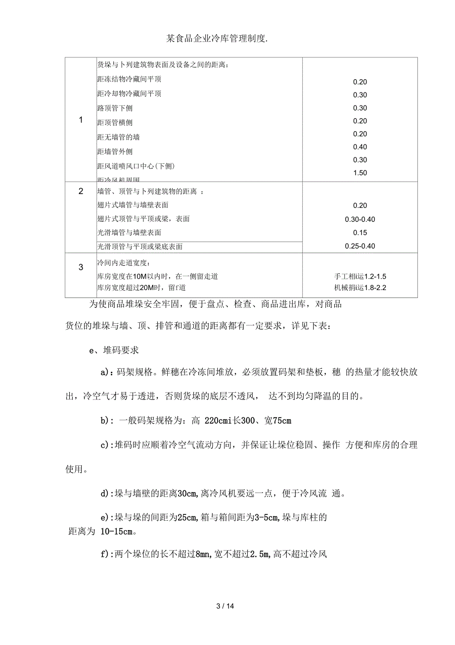 某食品企业冷库管理制度_第3页