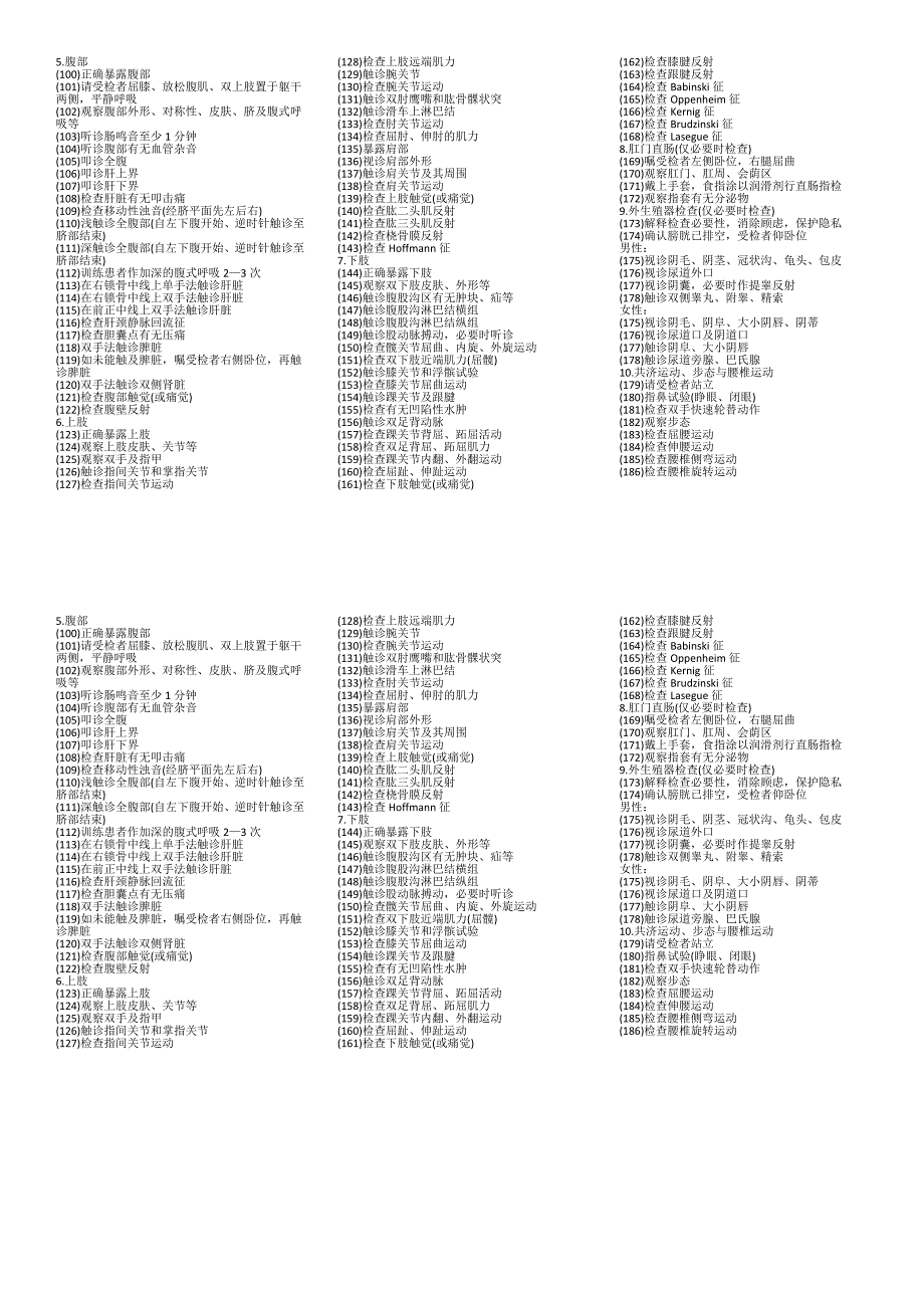 医学资料：全身体格检查（完美打印版）_第2页