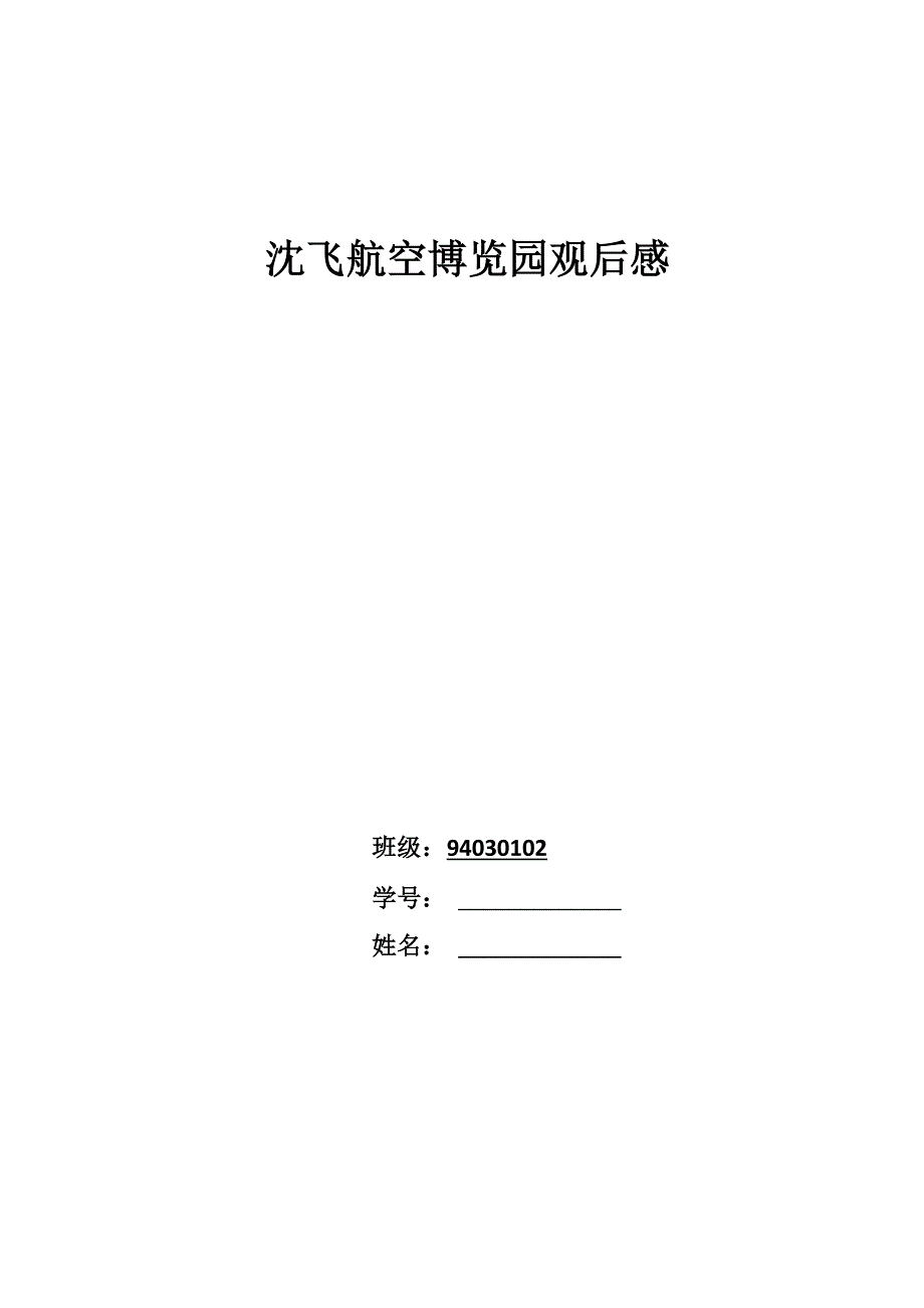 沈飞航空博览园观后感_第1页