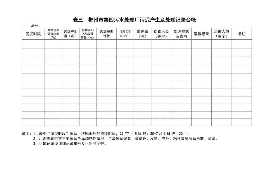 市第四污水处理厂进出水水量水质检测记录台帐_第3页