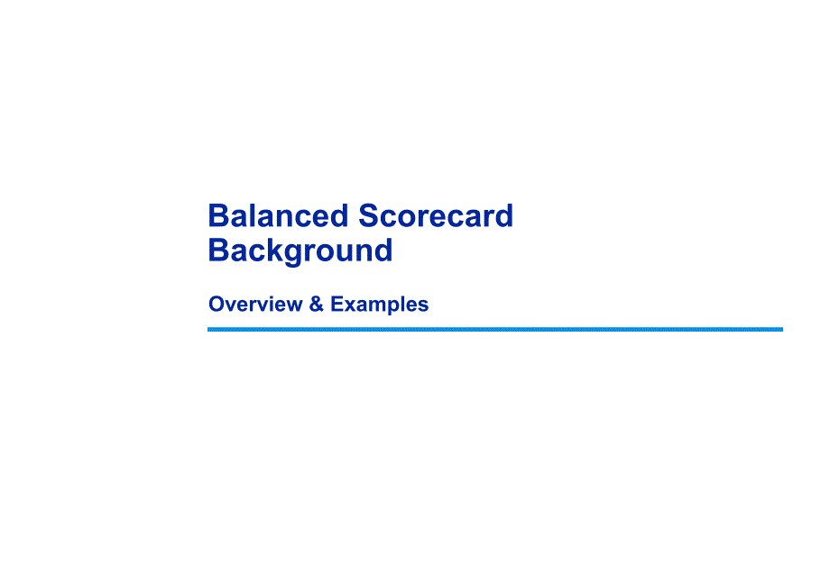 凯捷—平衡计分卡—An Introduction to Balanced Socrecard_第1页