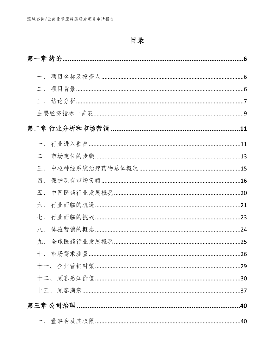 云南化学原料药研发项目申请报告模板参考_第2页