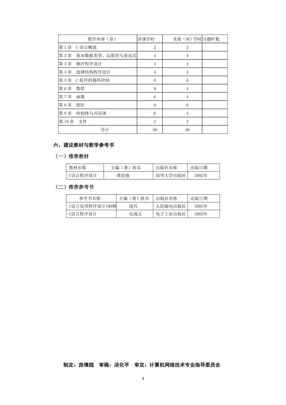 C语言程序设计教学大纲new_第5页