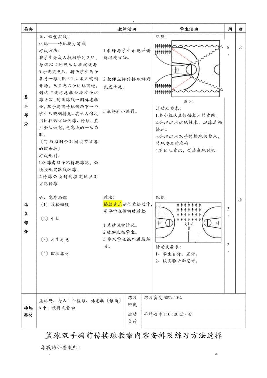 篮球训练营培训教案及教学设计_第5页