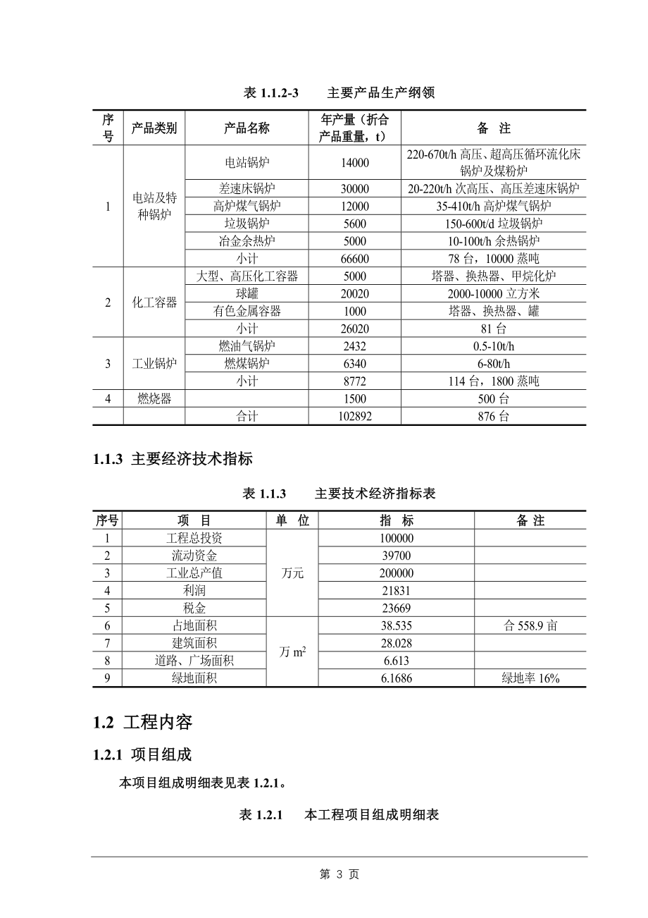 某某锅炉及环保产品生产加工项目专题报告书.doc_第3页