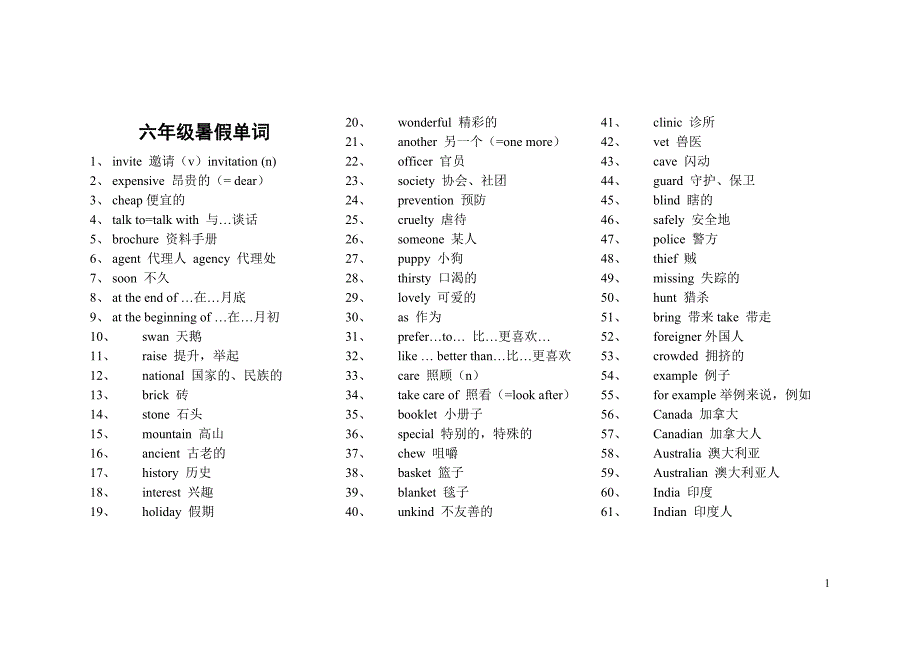 上海牛津英语7A单词表_第1页