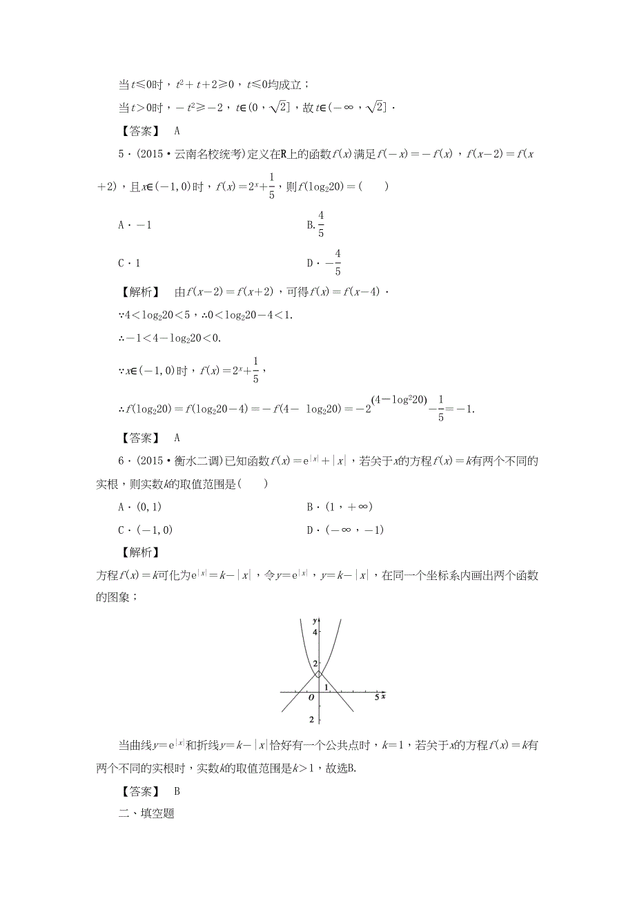 高考数学一轮复习 阶段规范强化练2 函数的图象及性质-人教版高三数学试题_第2页