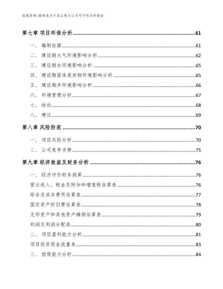 赫章县关于成立电力公司可行性分析报告_第5页