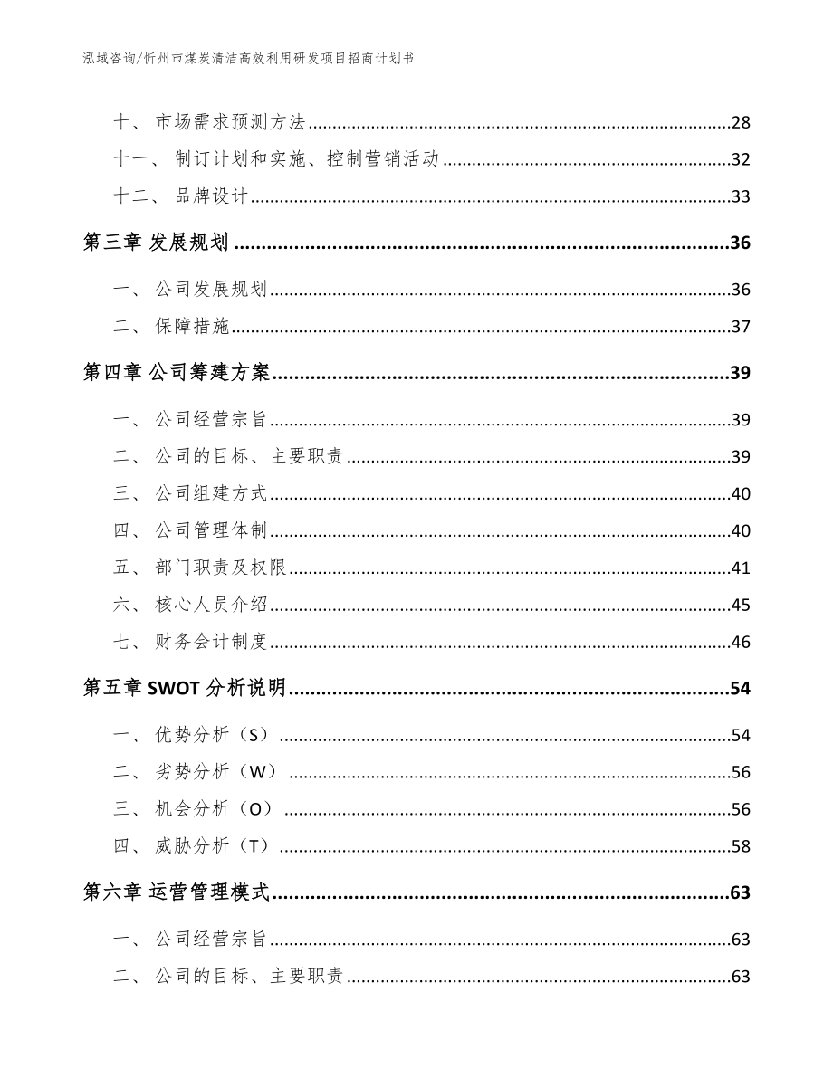 忻州市煤炭清洁高效利用研发项目招商计划书【模板】_第2页