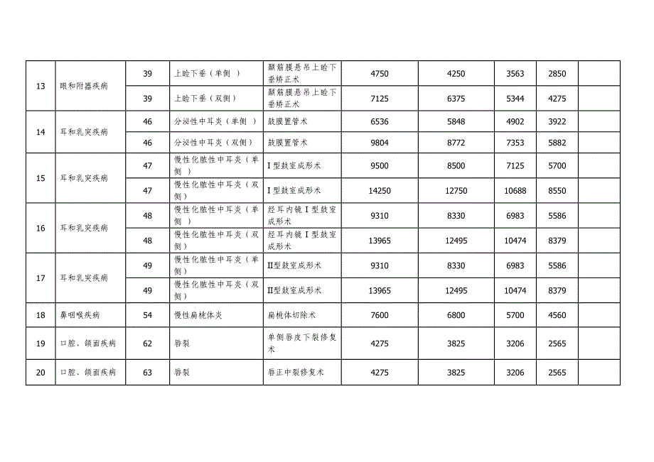 玉林按病种收费具体病种及收付费标准表_第3页