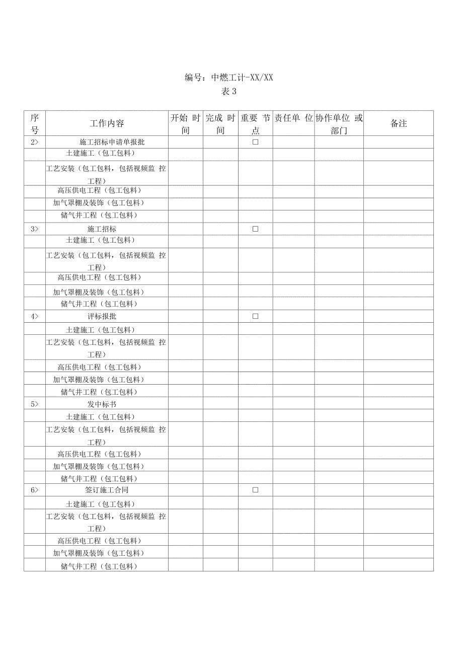 加气站项目工程建设计划指导书_第5页