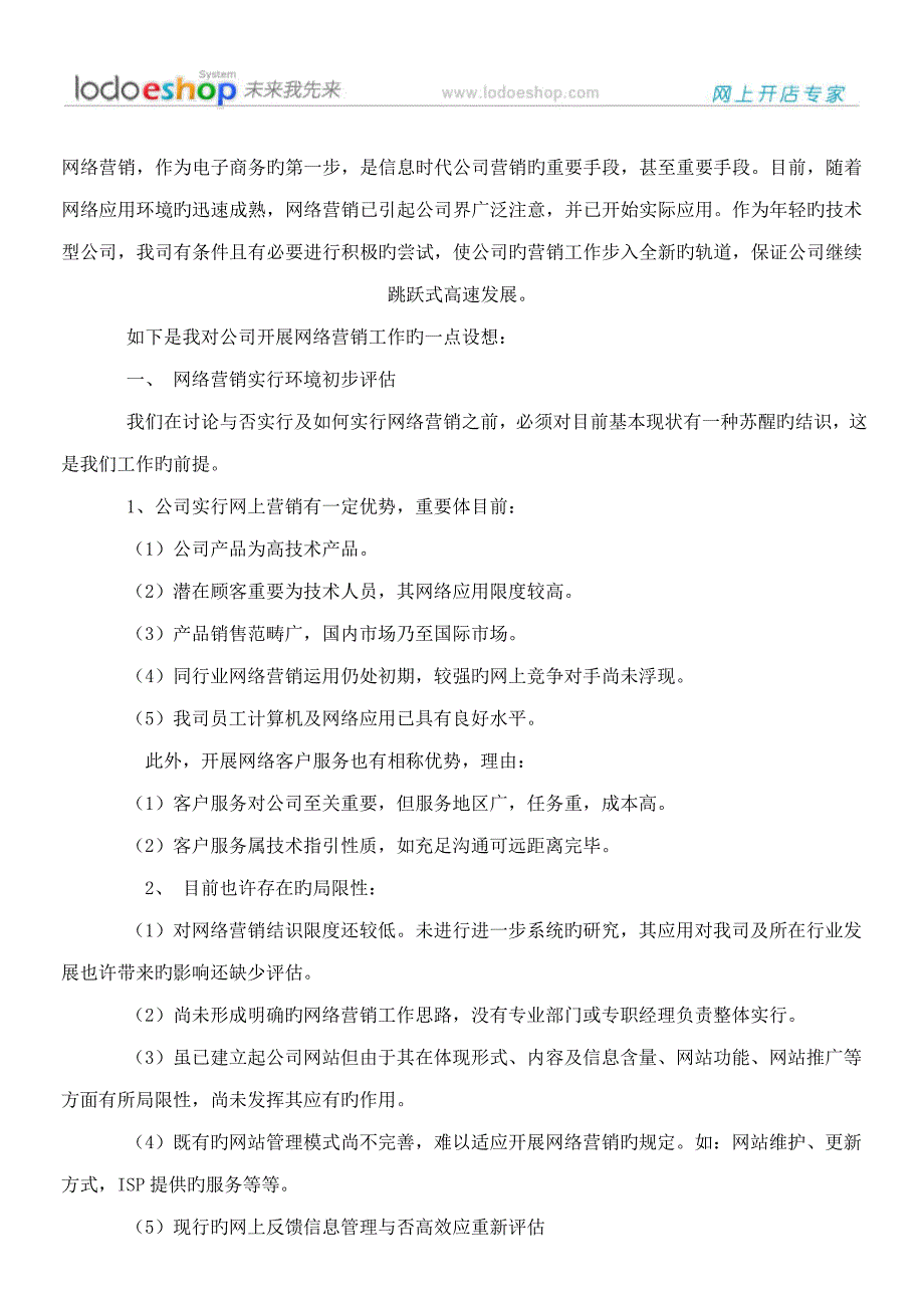 最新公司网络营销推广专题方案_第2页