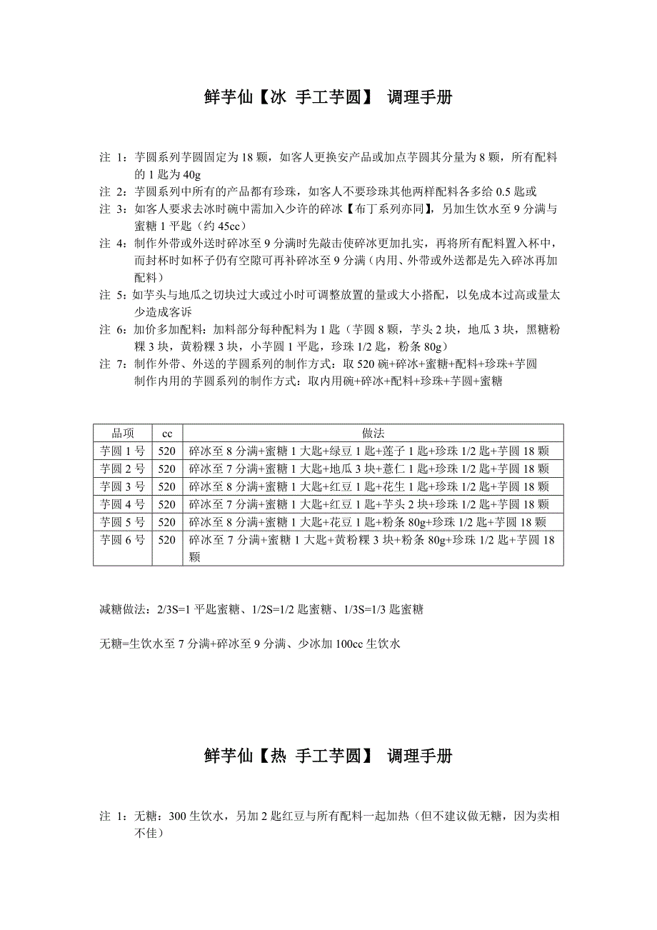 鲜芋仙冰手工芋圆调理手册_第1页