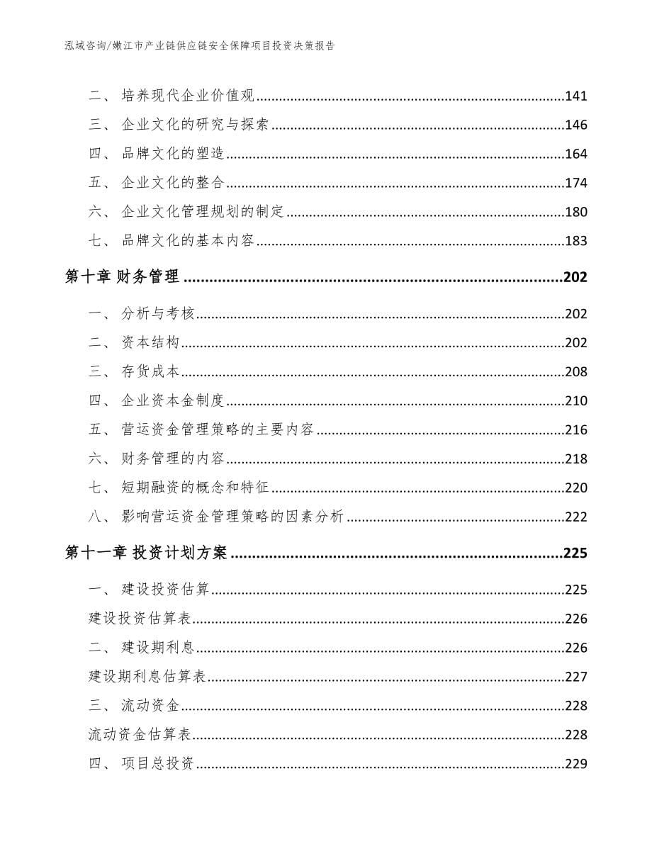 嫩江市产业链供应链安全保障项目投资决策报告模板范本_第5页