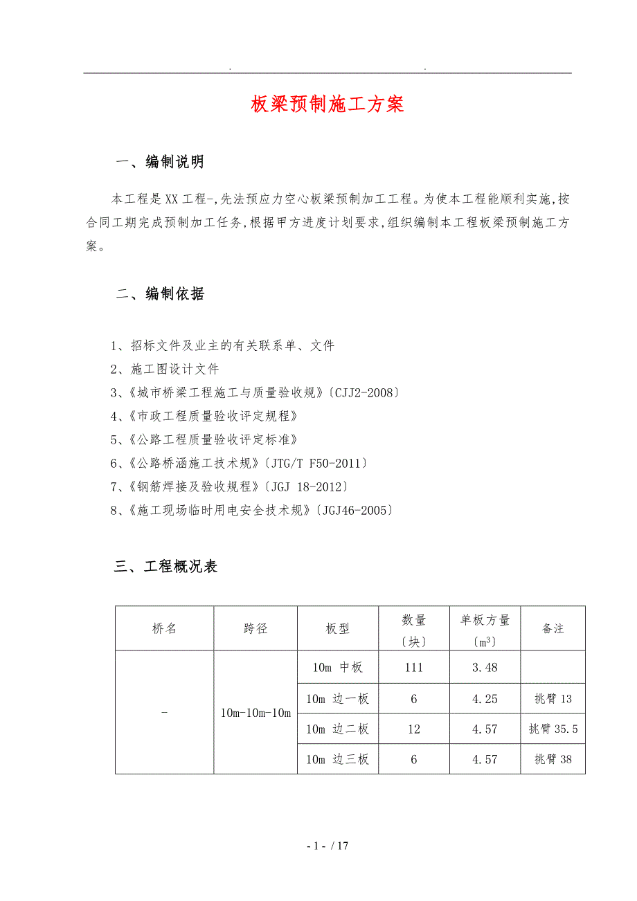 桥梁预制板梁工程施工设计方案_第3页