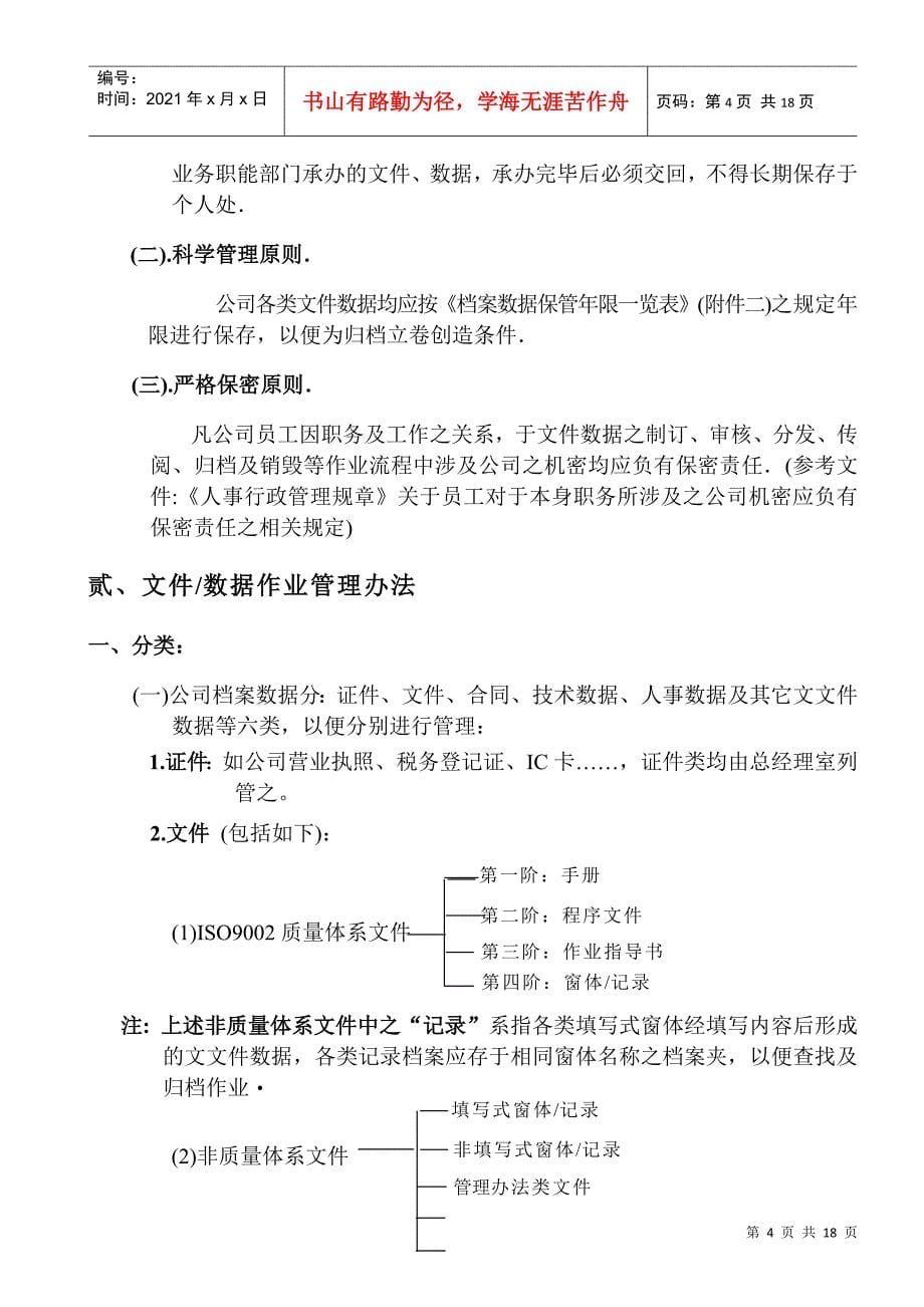 某公司办公文件数据管理制度_第5页