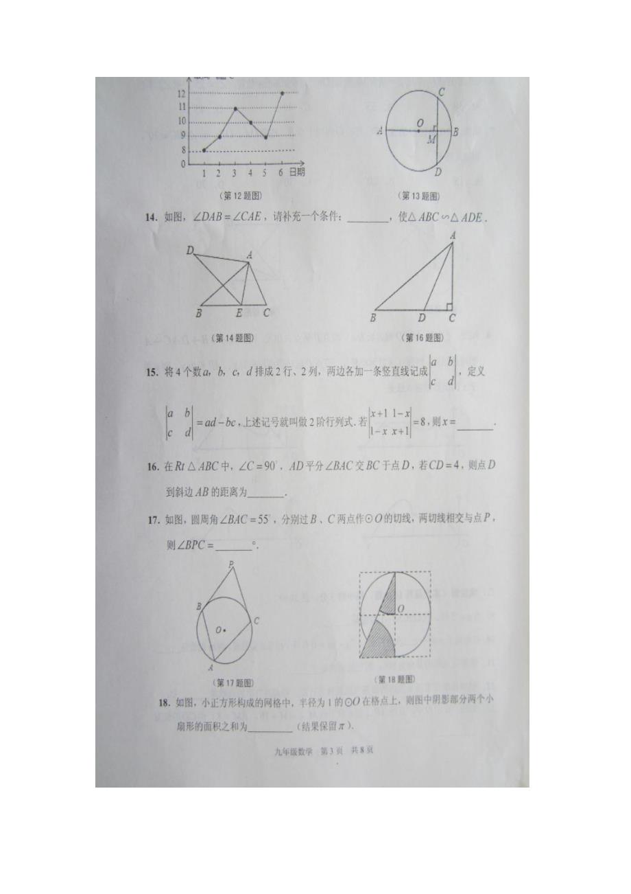 九年级数学下学期期中试题扫描版_第4页