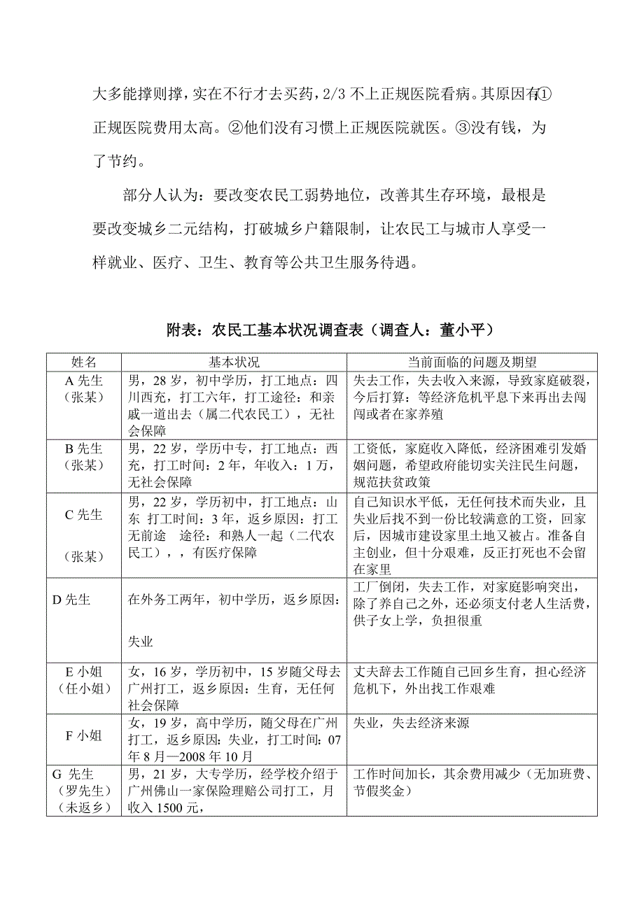 农民工收入与生存状况调查报告_第4页