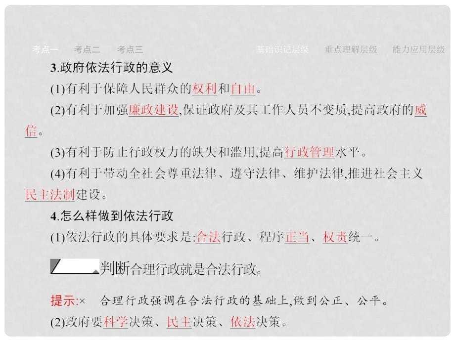 赢在高考高考政治一轮复习 15 我国政府受人民的监督课件_第5页