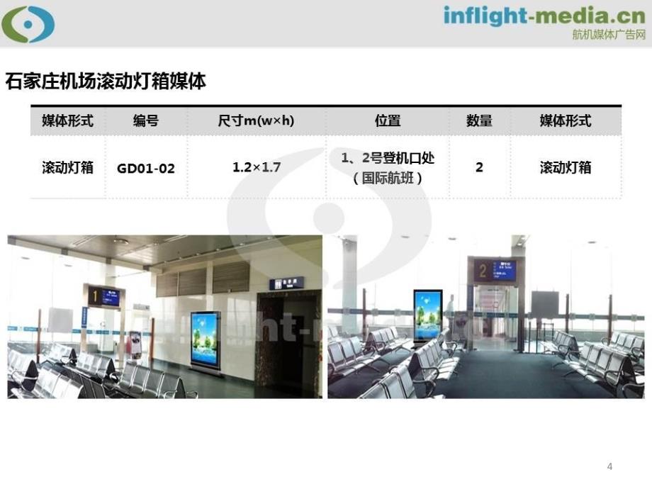 石家庄正定机场广告滚动灯箱广告单立柱广告看板广告刊例_第4页